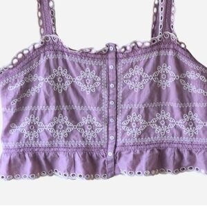Lavender Embroidered Women's Top